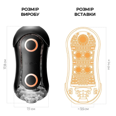 Мастурбатор Tenga Flip Orb Strong Orange Crash – регулювання тиску та внутрішні стимулювальні кульки