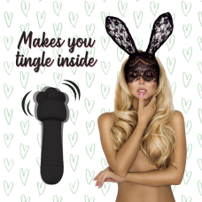 Міні вібратор з насадками – FeelzToys Mister Bunny Black – 10 варіантів вібрацій: 3 рівномірні та 7 ритм. малюнків