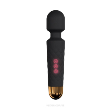 Міні вібромасажер Dorcel Wand Wanderful Black – потужний, водонепроникний, 18 режимів вібрації
