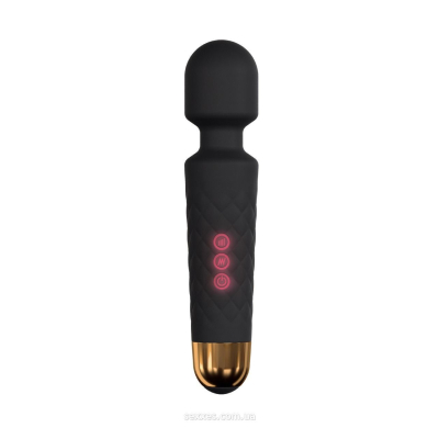 Мини вибромассажер Dorcel Wand Wanderful Black – мощный, водонепроницаемый, 18 режимов вибрации