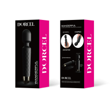 Міні вібромасажер Dorcel Wand Wanderful Black – потужний, водонепроникний, 18 режимів вібрації