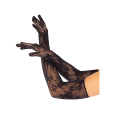 Мітенки Leg Avenue Lace Opera Length Gloves Чорний колір