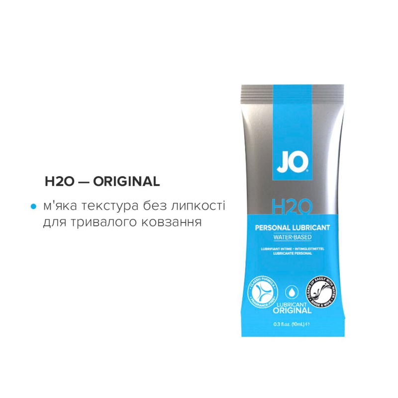 Набір змазок на водній основі JO Four Play (8×10 мл): H2O Original, Agapé Original, H2O Strawberry Kisses