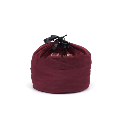 Велюровый мешочек для хранения игрушек Liebe Seele Wine Red Large Storage Bag Cylindrical, 24х25