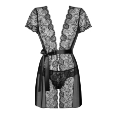 Пеньюар Obsessive Alluria peignoir & thong S/M