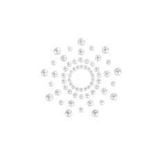 Пестис из кристаллов Bijoux Indiscrets – Mimi Pearl, украшение на грудь – перламутровый цвет
