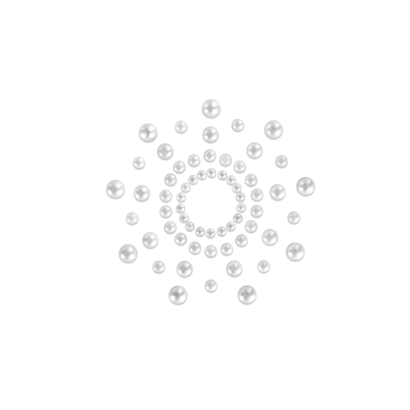 Пестис из кристаллов Bijoux Indiscrets – Mimi Pearl, украшение на грудь – перламутровый цвет