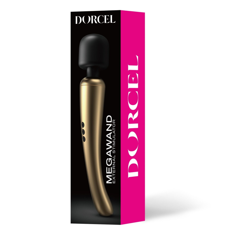 Потужний вібромасажер – Dorcel Megawand Gold – 160 різноманітних режимів вібрації, водозахист