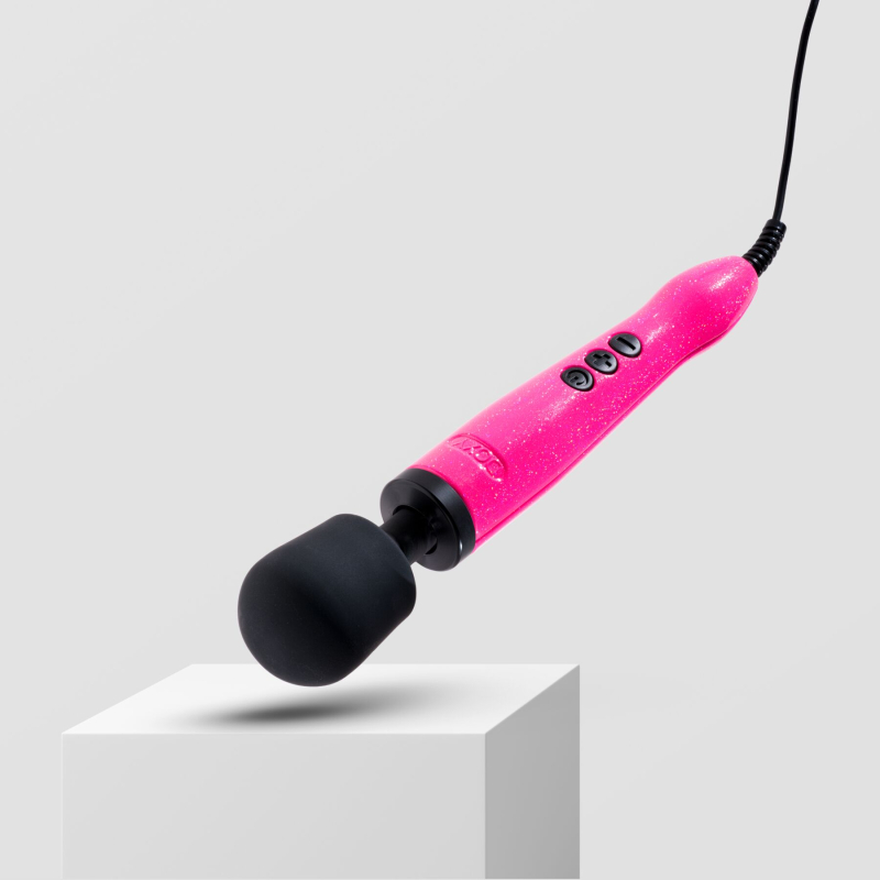 Мощный вибромассажер – DOXY Die Cast Massager Hot Pink с металлическим корпусом, питание 220 В