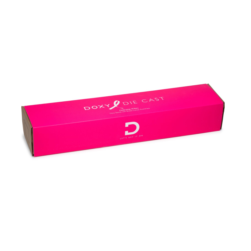 Мощный вибромассажер – DOXY Die Cast Massager Hot Pink с металлическим корпусом, питание 220 В