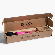 Мощный вибромассажер – DOXY Die Cast Massager Hot Pink с металлическим корпусом, питание 220 В