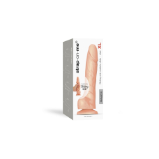 Реалістичний фалоімітатор Strap-On-Me Sliding Skin Realistic Dildo Vanille XL, ефект рухливої шкіри, довжина 19.8 см