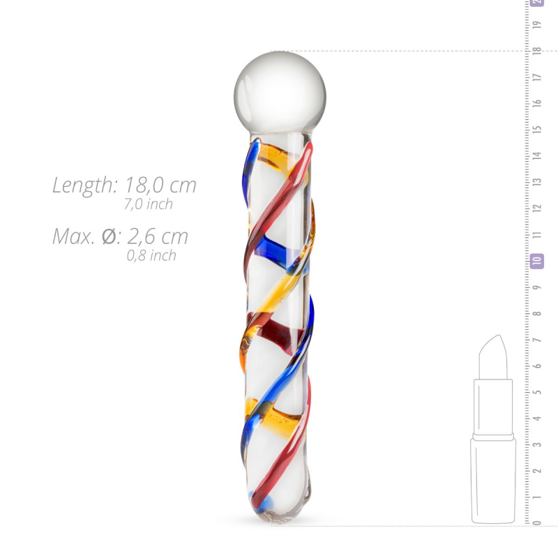 Стеклянный фаллоимитатор Gildo Glass Dildo No. 10, длина 18 см