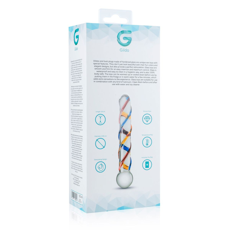 Стеклянный фаллоимитатор Gildo Glass Dildo No. 10, длина 18 см