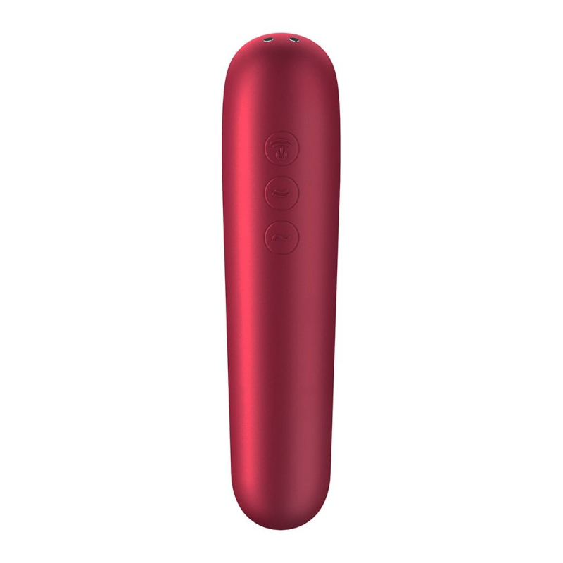 Смарт дистанционный вибратор Satisfyer Dual Love Pink + вакуумный стимулятор 2в1, управление с телефона на расстоянии