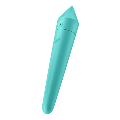 Смарт Мини вибратор (вибропуля) – Satisfyer Ultra Power Bullet 8 Turquoise – 5 режимов интенсивности, 7 ритм. рисунков
