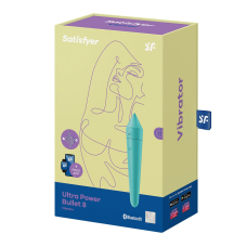 Смарт Міні вібратор (вібропуля) – Satisfyer Ultra Power Bullet 8 Turquoise – 5 режимів інтенсивності, 7 ритм.малюнків