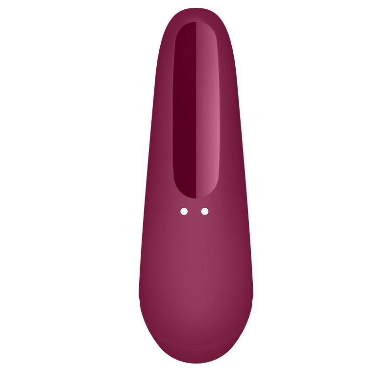 Смарт-вакуумний стимулятор – Satisfyer Curvy 1+ Rose Red – дистанційне управління з телефона через застосунок