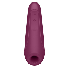 Смарт-вакуумний стимулятор – Satisfyer Curvy 1+ Rose Red – дистанційне управління з телефона через застосунок