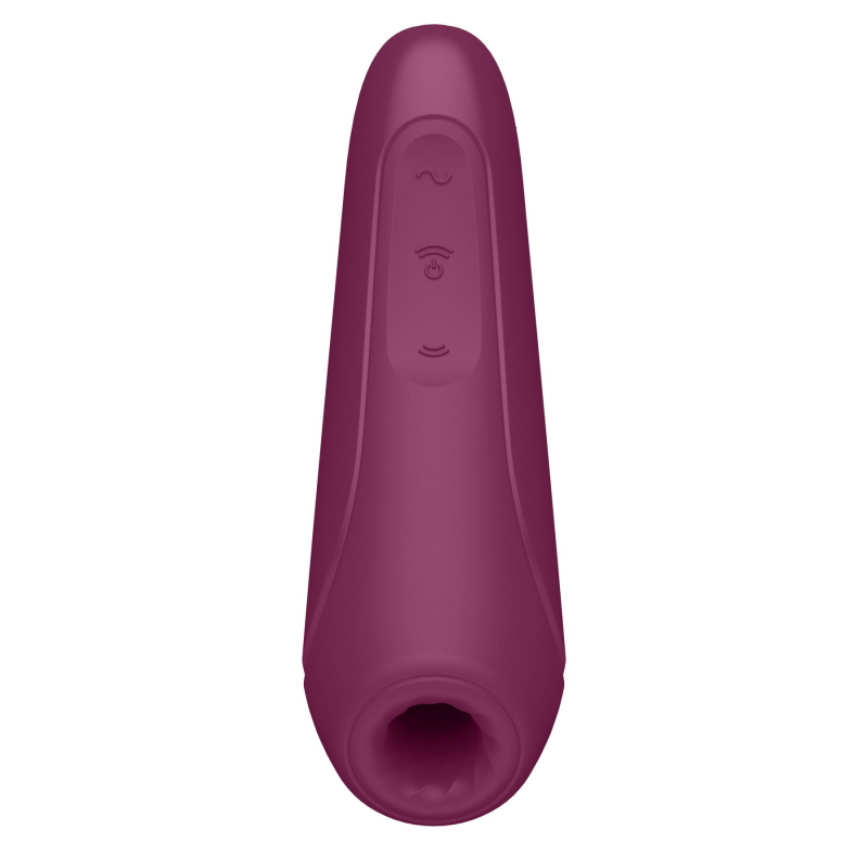Смарт-вакуумний стимулятор – Satisfyer Curvy 1+ Rose Red – дистанційне управління з телефона через застосунок