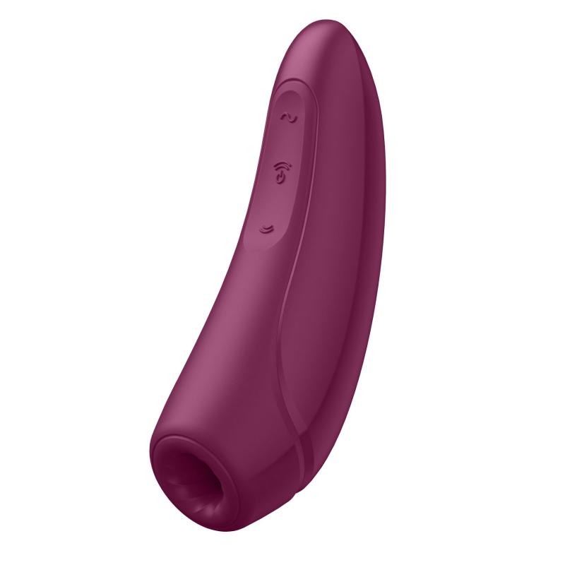 Смарт-вакуумний стимулятор – Satisfyer Curvy 1+ Rose Red – дистанційне управління з телефона через застосунок