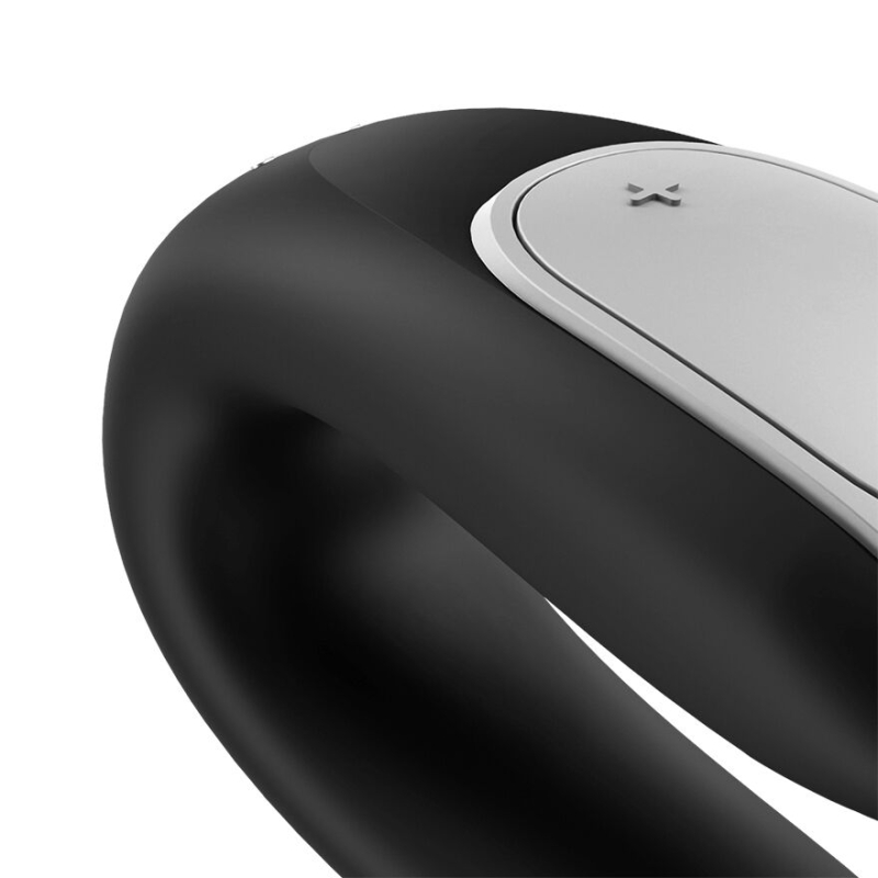 Смарт-вібратор для пар – Satisfyer Double Fun Black – керується через застосунок в телефоні + пультом управління