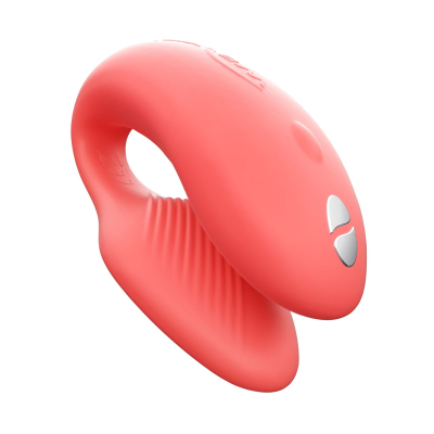 Смарт-вибратор для пар – We-Vibe Chorus Crave Coral – пульт и дистанционное управление с телефона на расстоянии