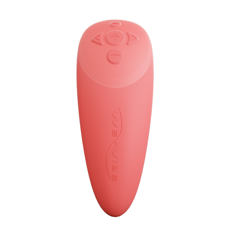 Смарт-вібратор для пар – We-Vibe Chorus Crave Coral – пульт та дистанційне управління з телефона на відстані