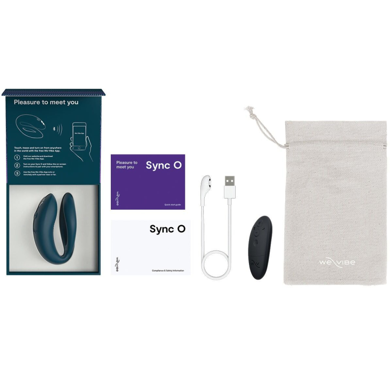 Смарт-вибратор для пар – We-Vibe Sync O Velvet Green – дистанционное управление с телефона + пульт