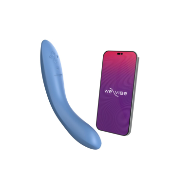 Смарт-вібратор для точки G – We-Vibe Rave 2 Twisted Pleasure Blue – дистанційне керування на відстані з телефона