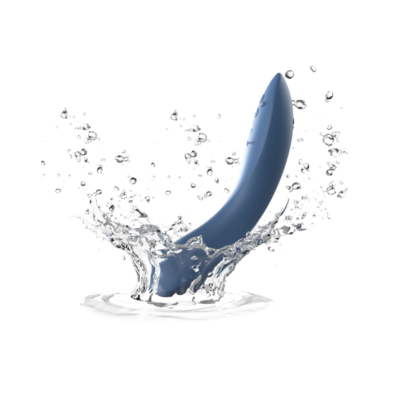 Смарт-вібратор для точки G – We-Vibe Rave 2 Twisted Pleasure Blue – дистанційне керування на відстані з телефона