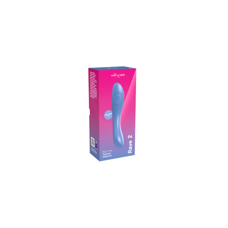 Смарт-вібратор для точки G – We-Vibe Rave 2 Twisted Pleasure Blue – дистанційне керування на відстані з телефона