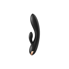 Смарт вібратор-кролик з подвійним відростком – Satisfyer Double Flex Black – дистанційне керування
