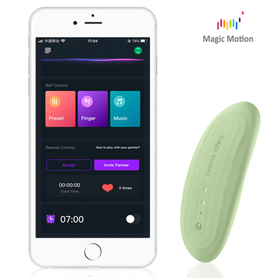 Смарт-вібратор – Magic Motion Nyx Green – управління на відстані через мобільний застосунок, суперпотужний