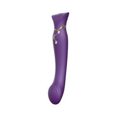 Смарт-вібратор – Zalo Queen Twilight Purple, пульсівна перлина, кристал Swarovski