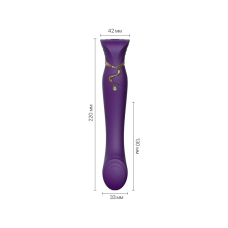 Смарт-вібратор – Zalo Queen Twilight Purple, пульсівна перлина, кристал Swarovski