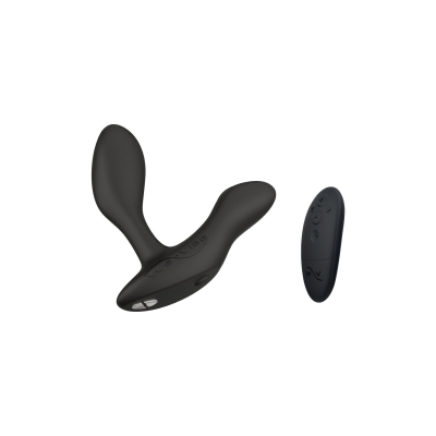 Смарт-вибромассажер простаты We-Vibe Vector+ CHARCOAL BLACK, пульт ДК, регулируемый угол наклона