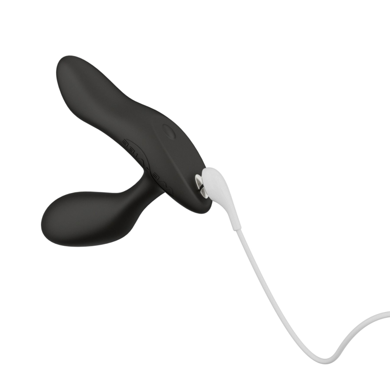 Смарт-вибромассажер простаты We-Vibe Vector+ CHARCOAL BLACK, пульт ДК, регулируемый угол наклона