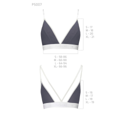Спортивний топ з подвійними бретелями Passion PS007 TOP S, темно–сірий