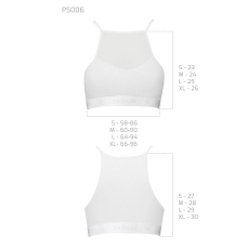 Спортивний топ з прозорою вставкою Passion PS006 TOP S, білий