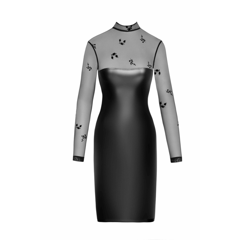Сукня Noir Handmade F310 Sublime wetlook and flocked mesh midi dress – XXL