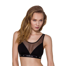 Топ з прозорою вставкою Passion PS002 TOP XL, чорний колір