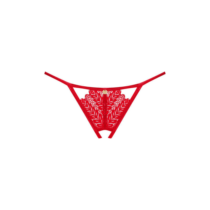 Трусики с доступом Obsessive Ingridia crotchless thong M/L, бродовый