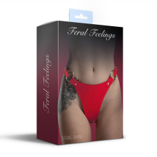Трусики з натуральної шкіри Feral Feelings – String Bikini Червоний