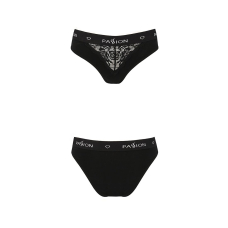 Трусики з широкою гумкою і мереживом Passion PS001 PANTIES L, чорний колір