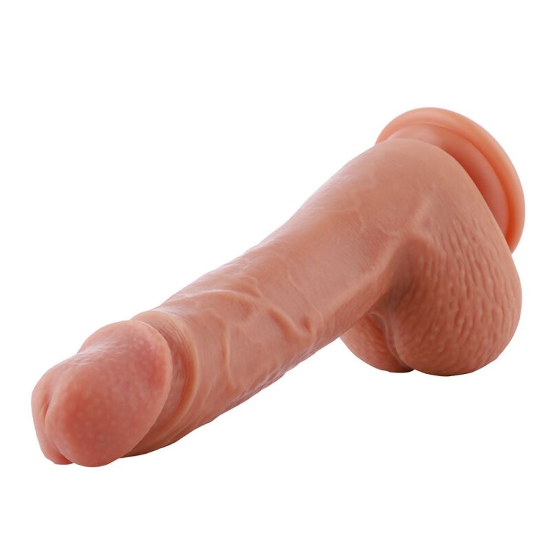 Реалістичний фалоімітатор для секс-машин Hismith 2-layers Silicone Flesh Dildo, 2-шаровий, довж. 22 см