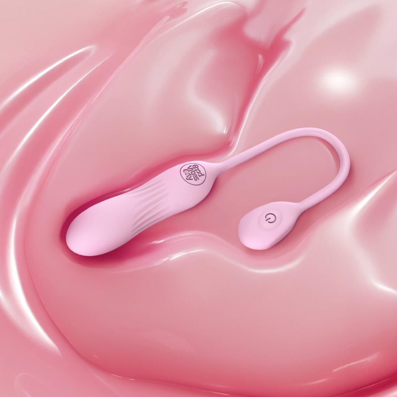 Вагинальное виброяйцо с рифленой поверхностью Good Vibes Only SIVA Bullet Vibrator Soft Silicone, розового цвета