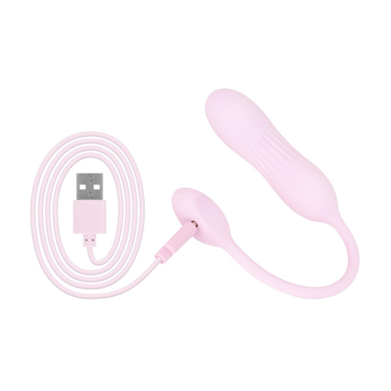 Вагинальное виброяйцо с рифленой поверхностью Good Vibes Only SIVA Bullet Vibrator Soft Silicone, розового цвета