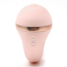 Вагинально-клиторальный вибратор – KISTOY Tina Mini Light Pink – 3 режима вакуума, 10 режимов вибраций