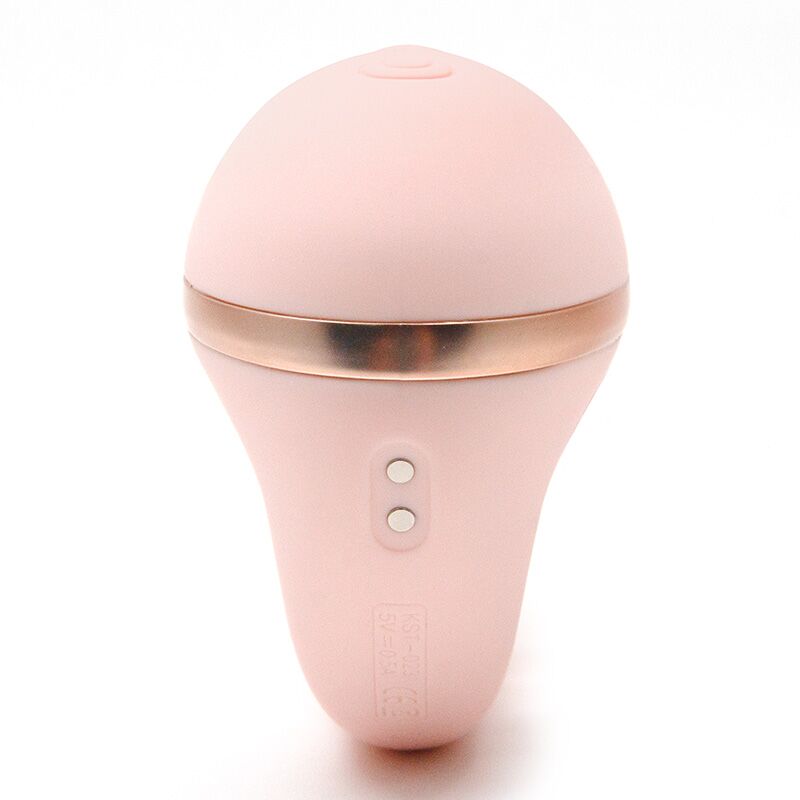 Вагинально-клиторальный вибратор – KISTOY Tina Mini Light Pink – 3 режима вакуума, 10 режимов вибраций